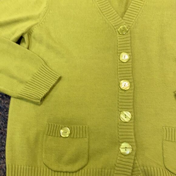 Preswick & Moore Green Button Up Sweater sz. L - Picture 2 of 3